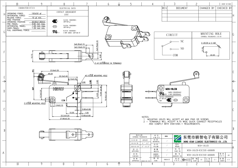 M20-16LCB-K2C2SE-40000N