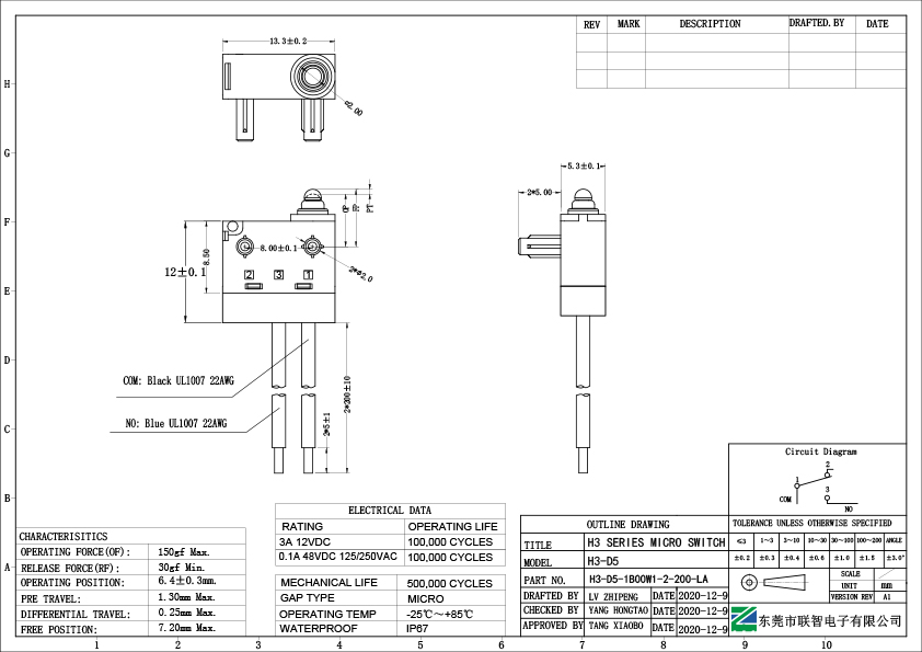 H3-D5-1B00W1-2-200-LA